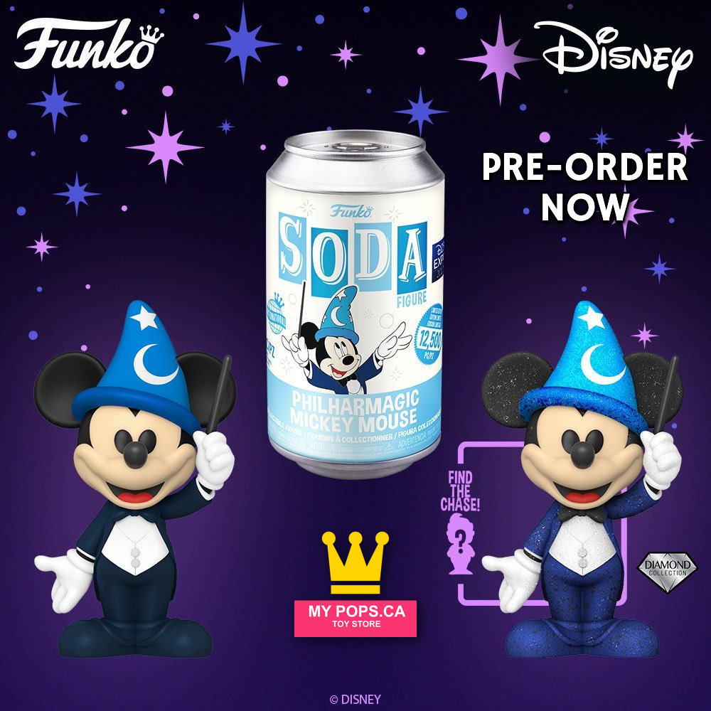 FUNKO SODA VINYL DISNEY PHILHARMAGIC MICKEY MOUSE [D23 EXCLUSIVE] LIMITED 12,500 PC!