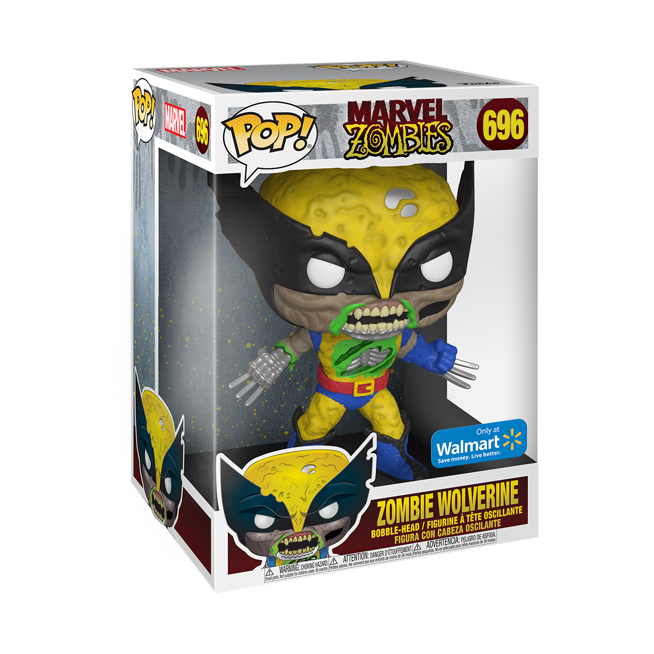 Funko Pop! Marvel: Zombies - Jumbo 10" Zombie Wolverine #696 [Walmart Exclusive]