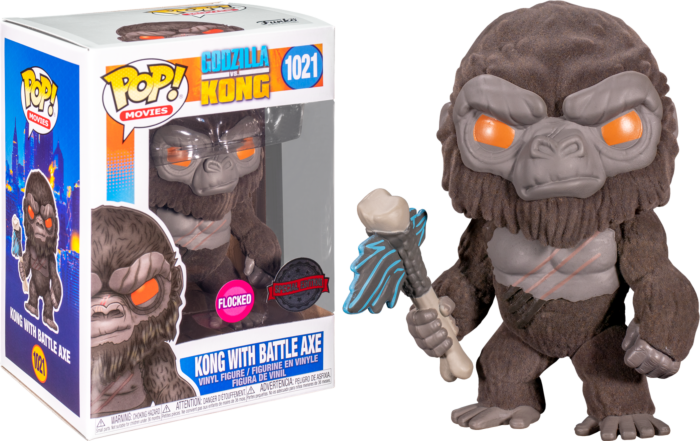 Funko Pop! Movies: Godzilla Vs. Kong - Kong with Battle Axe (Flocked) #1021 [Exclusive]