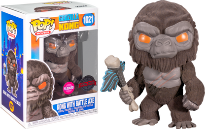 Funko Pop! Movies: Godzilla Vs. Kong - Kong with Battle Axe (Flocked) #1021 [Exclusive]