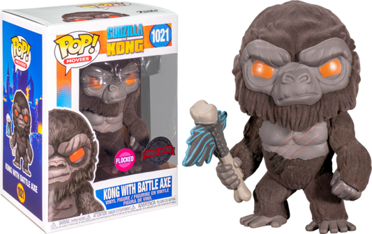 Funko Pop! Movies: Godzilla Vs. Kong - Kong with Battle Axe (Flocked) #1021 [Exclusive]