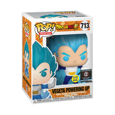 Funko Pop! Super Saiyan God Vegeta Powering Up DBS #713 *Chalice Exclusive* Glow