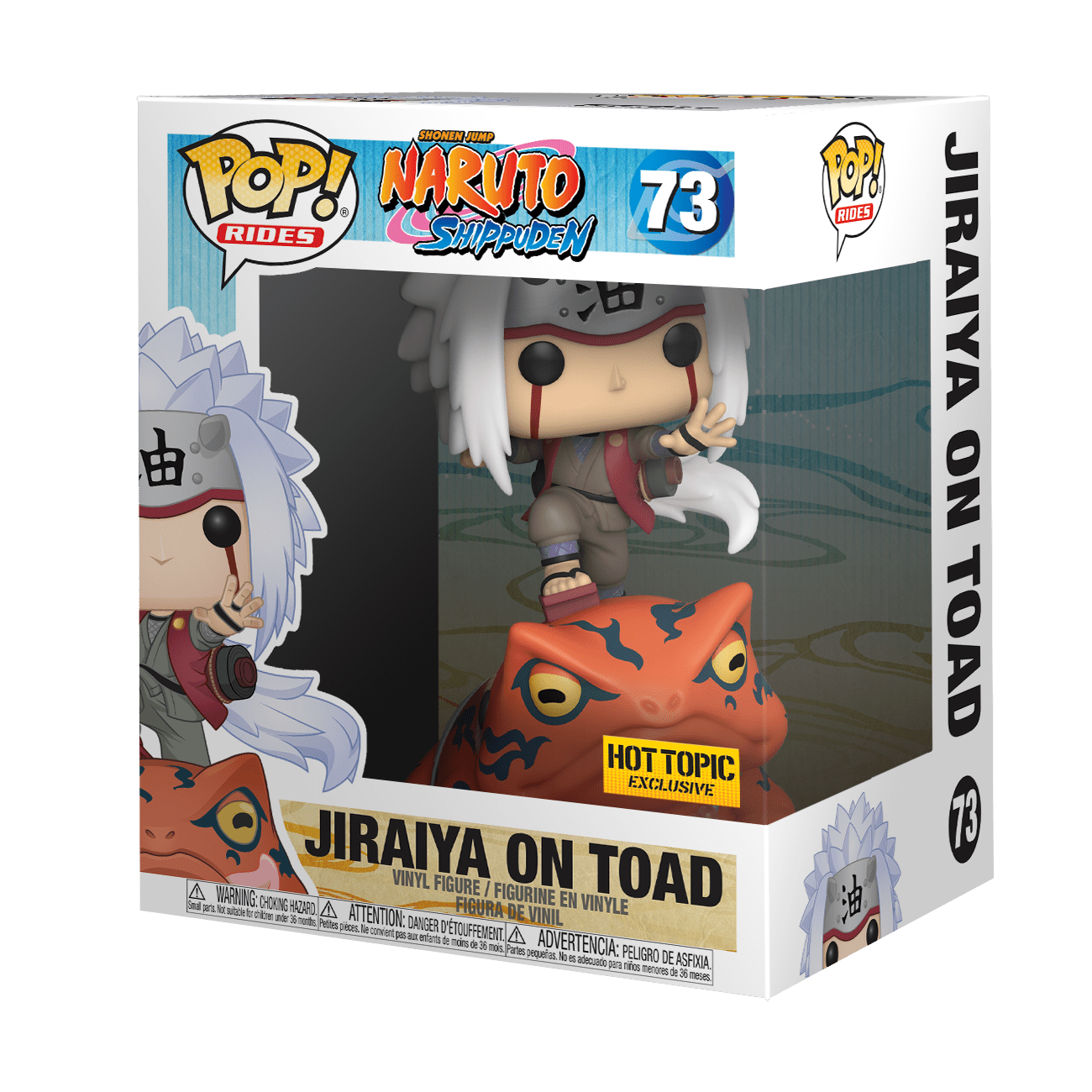 FUNKO POP! ANIMATION: NARUTO - 6" JIRAIYA ON TOAD **HOT TOPIC EXCLUSIVE** #73