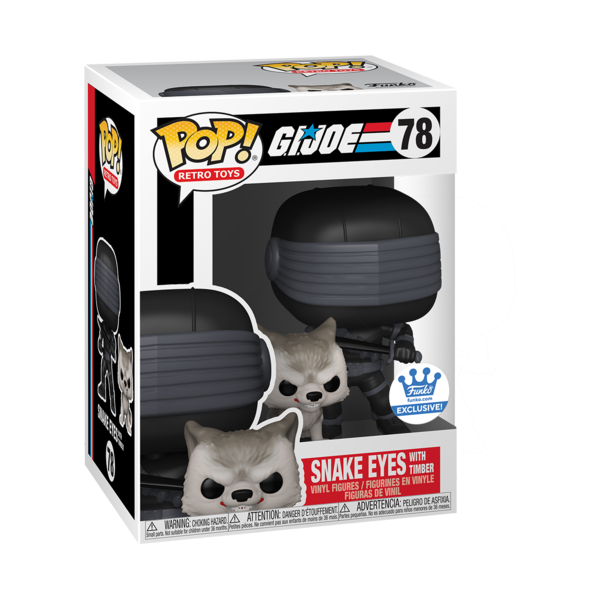 Funko Pop! Snake Eyes with Timber - G.I. JOE *FUNKO SHOP EXCLUSIVE* #78