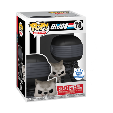 Funko Pop! Snake Eyes with Timber - G.I. JOE *FUNKO SHOP EXCLUSIVE* #78