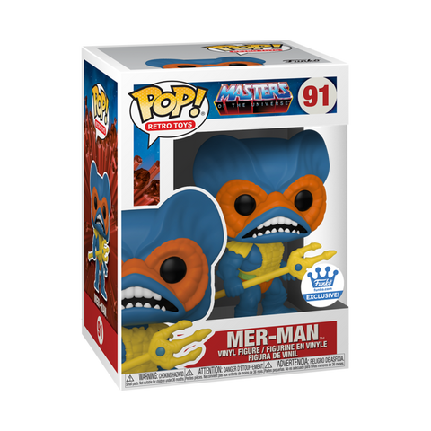 Funko Pop! MASTERS OF THE UNIVERSE MER-MAN #91 *FUNKO SHOP EXCLUSIVE* *PREORDER*