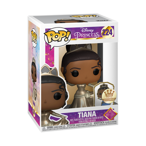 Funko Pop! DISNEY ULTIMATE PRINCESS TIANA WITH PIN #224 *FUNKO SHOP EXCLUSIVE*