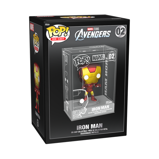 Funko Pop! DIE CAST IRON MAN with HARD CASE AVENGERS *FUNKO SHOP EXCLUSIVE*