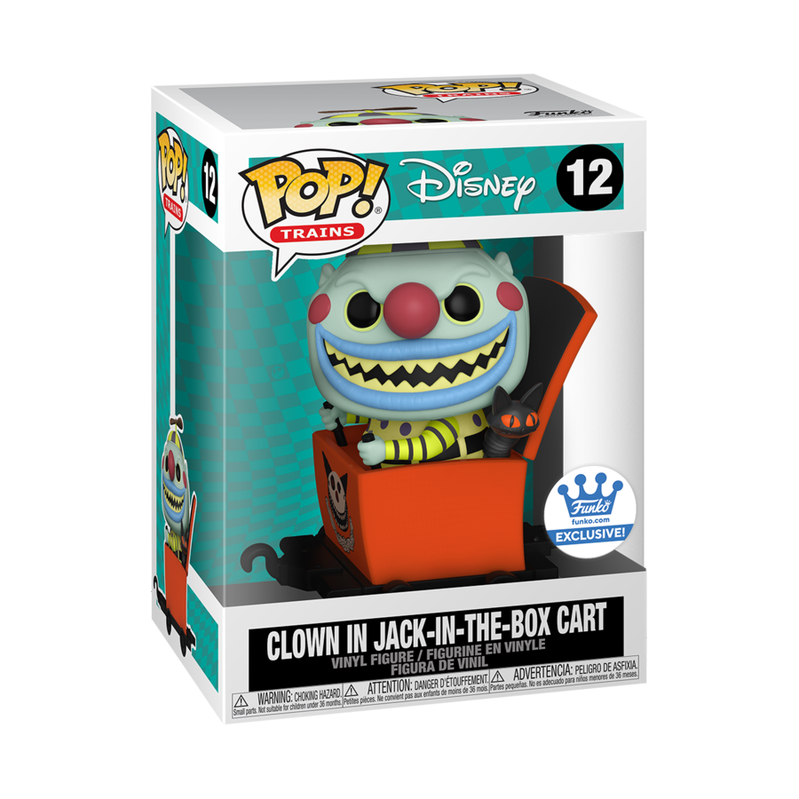 FUNKO POP! DISNEY [TRAINS]: NIGHTMARE BEFORE CHRISTMAS - CLOWN IN JACK-IN-THE-BOX CART **FUNKO SHOP EXCLUSIVE** #12