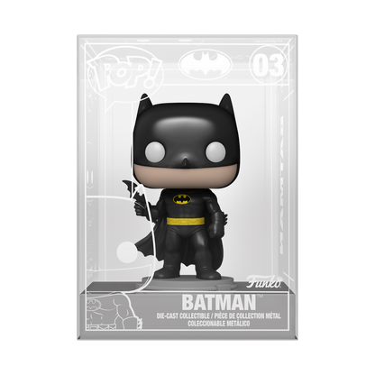 Funko Pop! DIE CAST BATMAN with HARD CASE BATMAN 1989 DC COMICS *FUNKO SHOP EXCLUSIVE