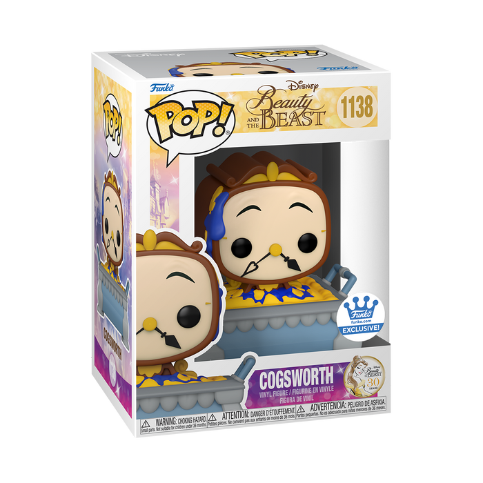 Funko Pop! Disney: Beauty And The Beast - Cogsworth (with Cobbler Pan) #1138 [Funko Shop Exclusive]