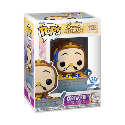 Funko Pop! Disney: Beauty And The Beast - Cogsworth (with Cobbler Pan) #1138 [Funko Shop Exclusive]