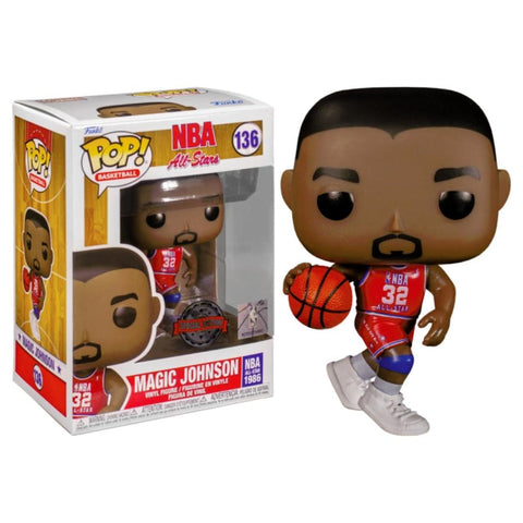 Funko Pop! NBA LEGENDS ALL-STAR 1986 MAGIC JOHNSON RED JERSEY *SPECIAL EDITION* #136