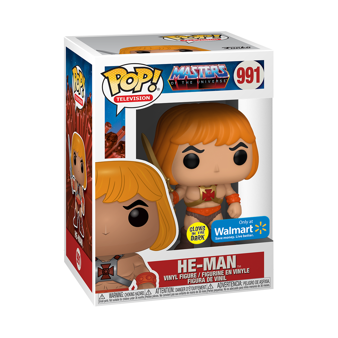 POP! & Tee: Masters of the Universe - He-Man (Glow) - sz Extra Large - Walmart Exclusive