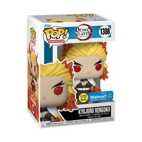 Funko Pop! Animation: DEMON SLAYER KYOJURO RENGOKU GLOW IN THE DARK [WALMART EXCLUSIVE] #1308
