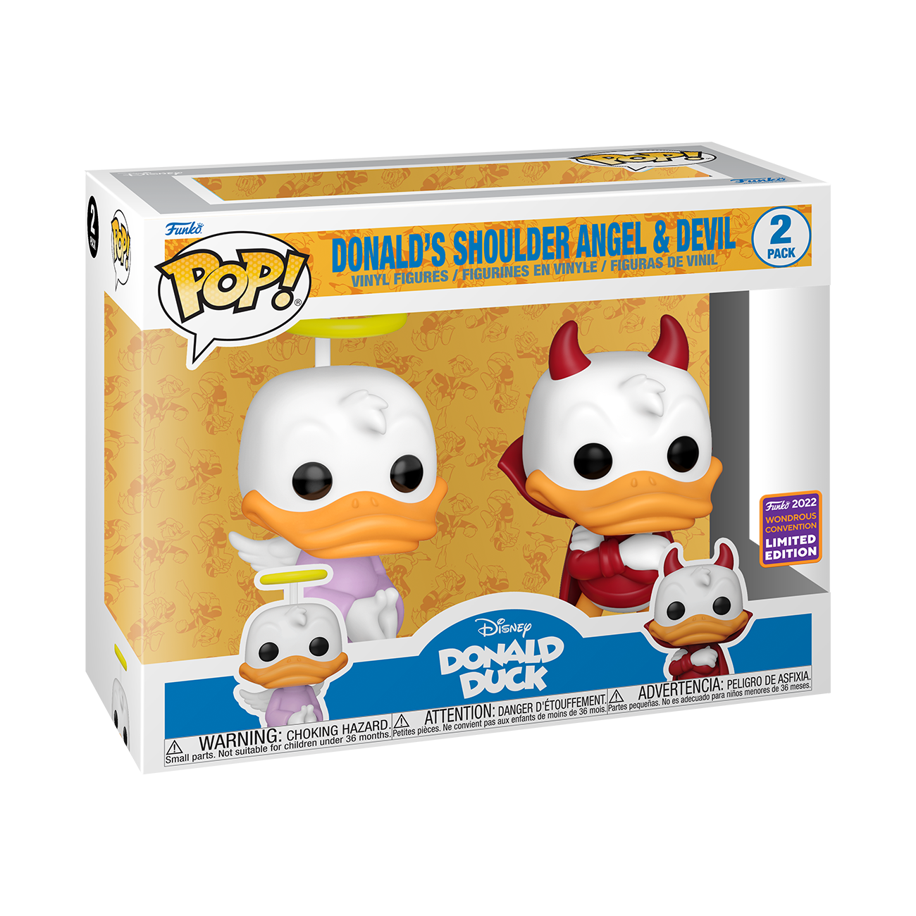 Funko Pop! DISNEY DONALD'S SHOULDER ANGEL & DEVIL 2 PACK [WONDROUS SHARED CONVENTION]