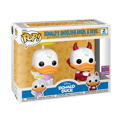 Funko Pop! DISNEY DONALD'S SHOULDER ANGEL & DEVIL 2 PACK [WONDROUS SHARED CONVENTION]