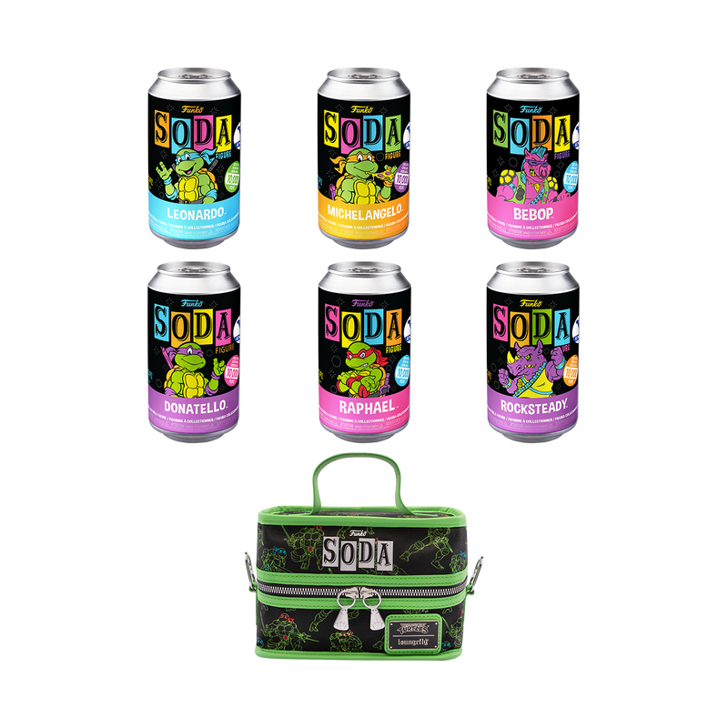 TEENAGE MUTANT NINJA TURTLES 6-PACK VINYL SODA WITH COOLER LIMITED EDITION