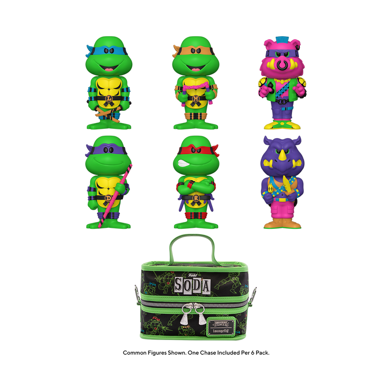 TEENAGE MUTANT NINJA TURTLES 6-PACK VINYL SODA WITH COOLER LIMITED EDITION