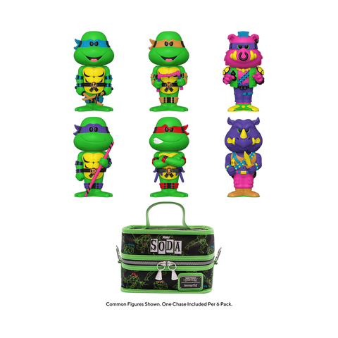 TEENAGE MUTANT NINJA TURTLES 6-PACK VINYL SODA WITH COOLER LIMITED EDITION