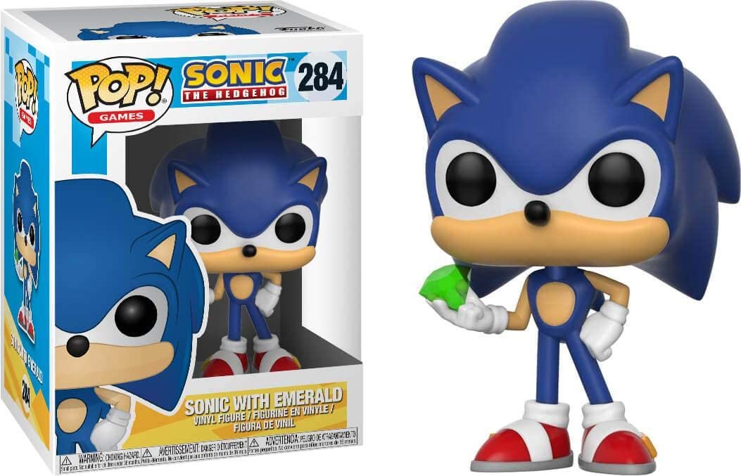 Funko Pop! Games: Sonic The Hedgehog - Classic Sonic with Emerald #284