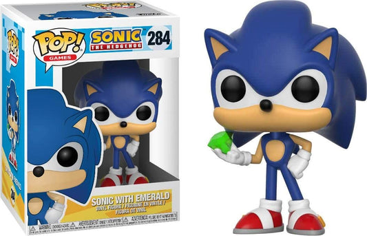Funko Pop! Games: Sonic The Hedgehog - Classic Sonic with Emerald #284