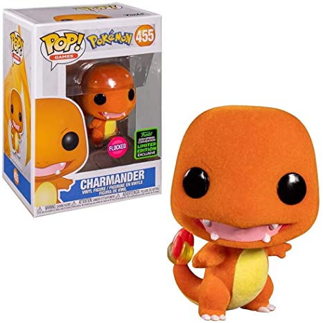 Funko Pop! Games: Pokemon - Charmander (Flocked) #455 [Shared Convention Exclusive]