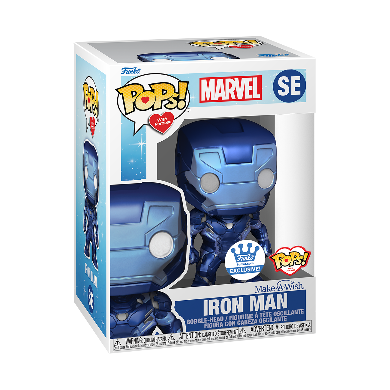 Funko Pop! Marvel - Iron Man (Metallic) SE [Make-A-Wish - Funko Shop Exclusive]