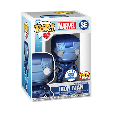 Funko Pop! MARVEL IRON MAN METALLIC (MAKE-A-WISH) [FUNKO SHOP EXCLUSIVE] SE