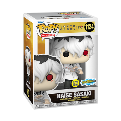 Funko Pop! Animation: Tokyo Ghoul :RE Ken Kaneki in White / HAISE SASAKI *GLOW SURETHINGTOYS EXCLUSIVE* *PREORDER*