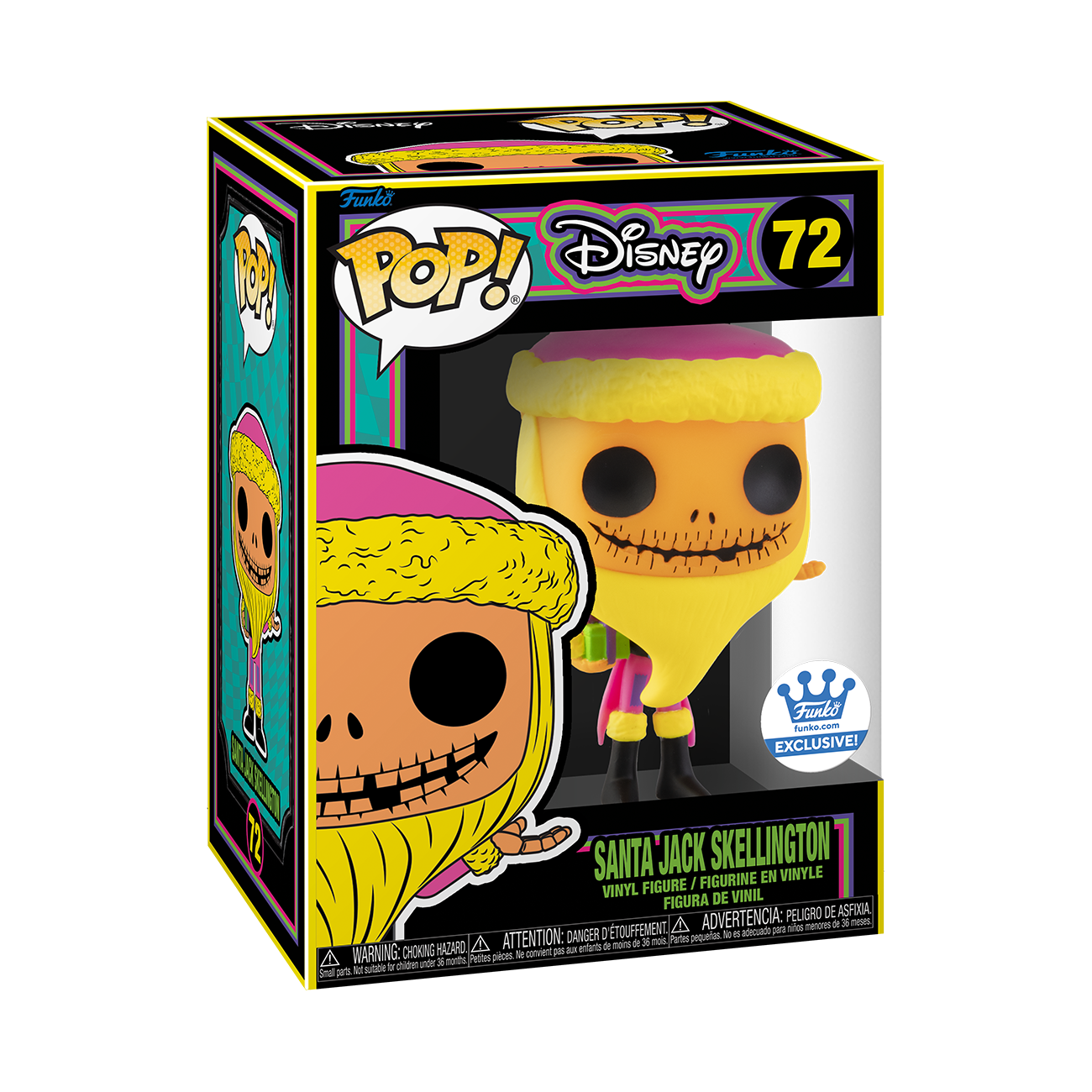 FUNKO POP! SANTA JACK SKELLINGTON BLACK LIGHT [*FUNKO SHOP EXCLUSIVE*]
