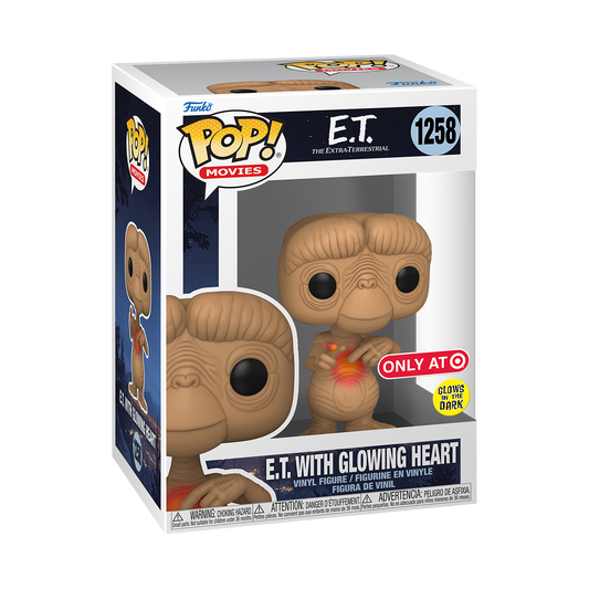 FUNKO POP! E.T. The ExtraTerrestrial with GLOWING HEART #1258 *PREORDER*