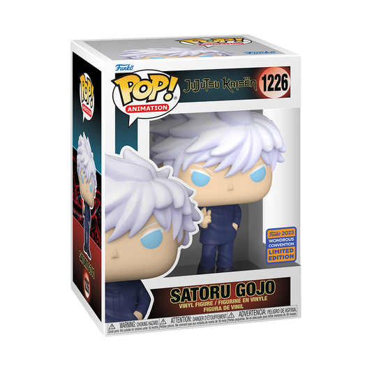 FUNKO POP! JUJUTSU KAISEN SATORU GOJO #1226 UNMASKED [2023 WONDROUS CON EXCLUSIVE]