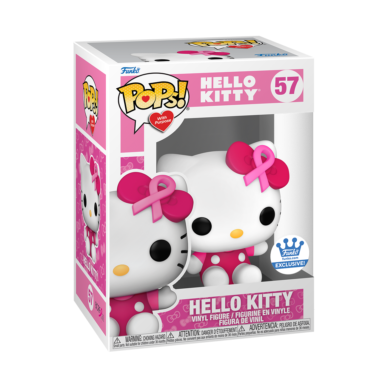 FUNKO POP! HELLO KITTY [FUNKO SHOP EXCLUSIVE] BREAST CANCER #57