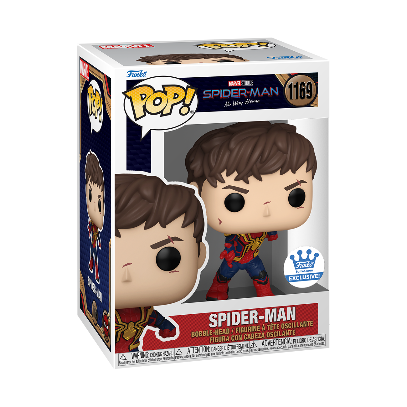 Funko Pop! Marvel No Way Home Spider-man #1169 *UNMASKED* [FUNKO SHOP EXCLUSIVE]