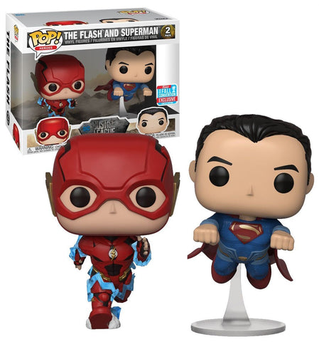 Funko Pop! Movies Justice League: The Flash and Superman 2 Pack Fall Convention Exclusiv