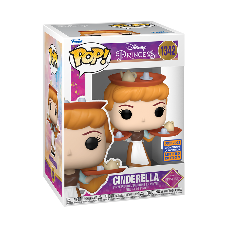 FUNKO POP! DISNEY PRINCESS CINDERELLA with TRAYS #1342 [2023 WONDROUS CON EXCLUSIVE] *PREORDER*