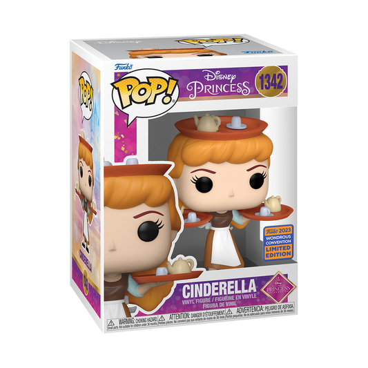 FUNKO POP! DISNEY PRINCESS CINDERELLA with TRAYS #1342 [2023 WONDROUS CON EXCLUSIVE] *PREORDER*
