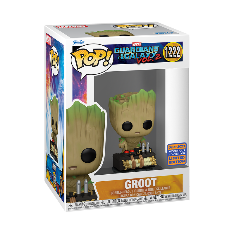 FUNKO POP! MARVEL GUARDIAN OF THE GALAXY VOL 2 GROOT #1222 with DETONATOR [2023 WONDROUS CON EXCLUSIVE] *PREORDER*