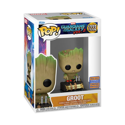 FUNKO POP! MARVEL GUARDIAN OF THE GALAXY VOL 2 GROOT #1222 with DETONATOR [2023 WONDROUS CON EXCLUSIVE] *PREORDER*