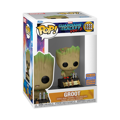 FUNKO POP! MARVEL GUARDIAN OF THE GALAXY VOL 2 GROOT #1222 with DETONATOR [2023 WONDROUS CON EXCLUSIVE] *PREORDER*