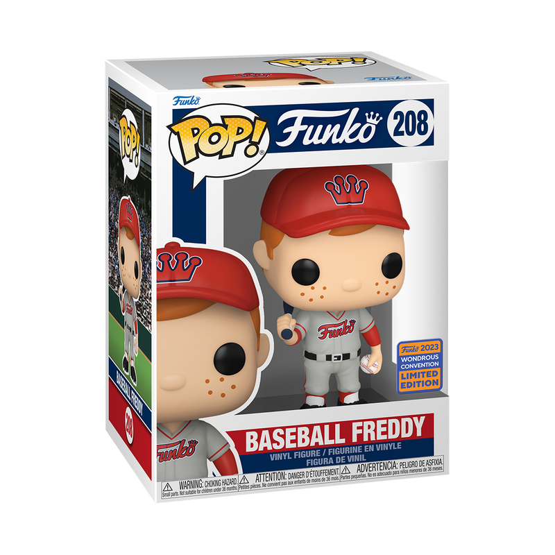 FUNKO POP! FREDDY FUNKO AS BASEBALL PLAYER #208 [2023 WONDROUS CON EXCLUSIVE] *PREORDER*