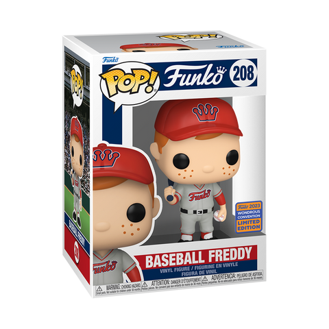 FUNKO POP! FREDDY FUNKO AS BASEBALL PLAYER #208 [2023 WONDROUS CON EXCLUSIVE] *PREORDER*