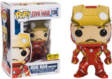 Funko Pop! Marvel CIVIL WAR Captain America - IRON MAN (Unmasked) #136 *Hot Topic*