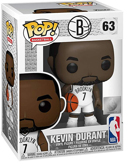 FUNKO POP! BASKETBALL [NBA]: BROOKLYN NETS - KEVIN DURANT [WHITE HOME JERSEY] #63