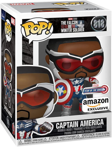 Funko Pop! MARVEL FALCON AND WINTER SOLDIER - CAPTAIN AMERICA SAM WILSON WITH SHIELD #818 *PREORDER* *AMAZON EXCLUSIVE*