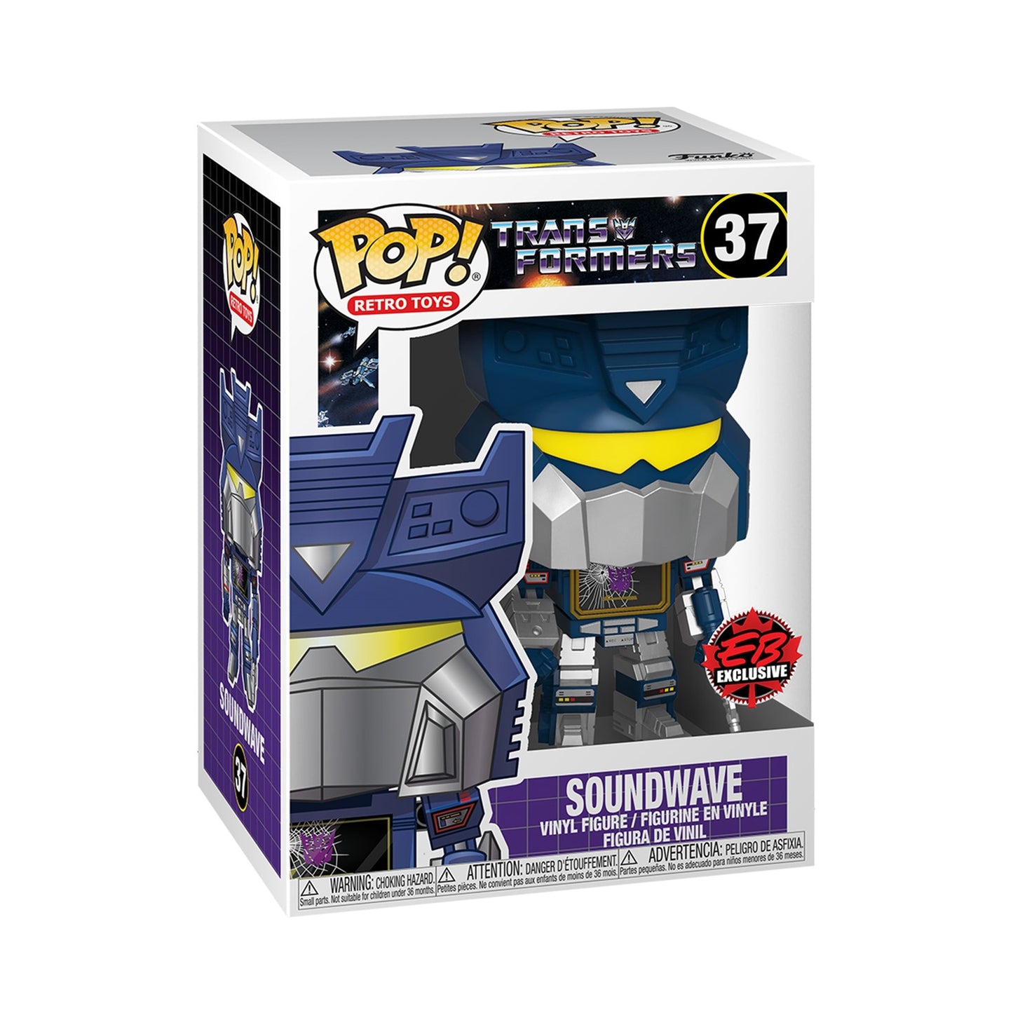 FUNKO POP! RETRO TOYS: TRANSFORMERS - SOUNDWAVE [SHATTERED SCREEN - METALLIC] **EB / GAMESTOP EXCLUSIVE** #37