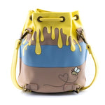 LOUNGEFLY DISNEY WINNIE THE POOH 95TH ANNIVERSARY HONEYPOT CONVERTIBLE BUCKET BACKPACK