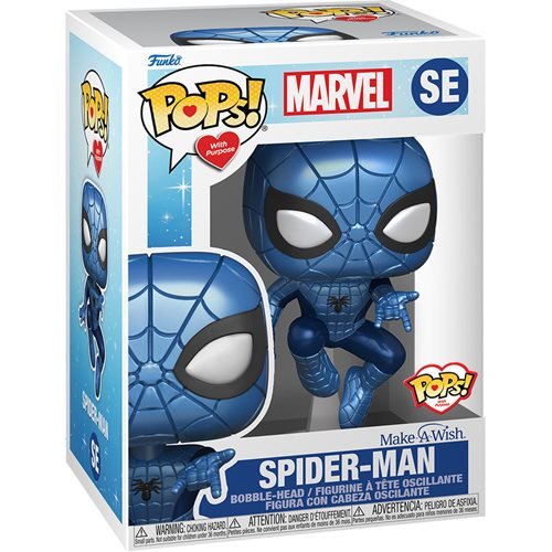 Funko Pop! MARVEL SPIDER-MAN METALLIC (MAKE-A-WISH) SE