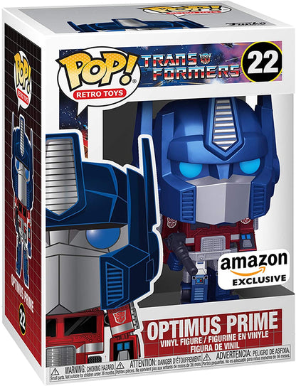 FUNKO POP! RETRO TOYS: TRANSFORMERS - OPTIMUS PRIME [METALLIC] *AMAZON EXCLUSIVE* #22